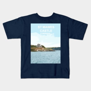 St Mawes Castle Cornwall. Cornish gift. Travel poster Kids T-Shirt